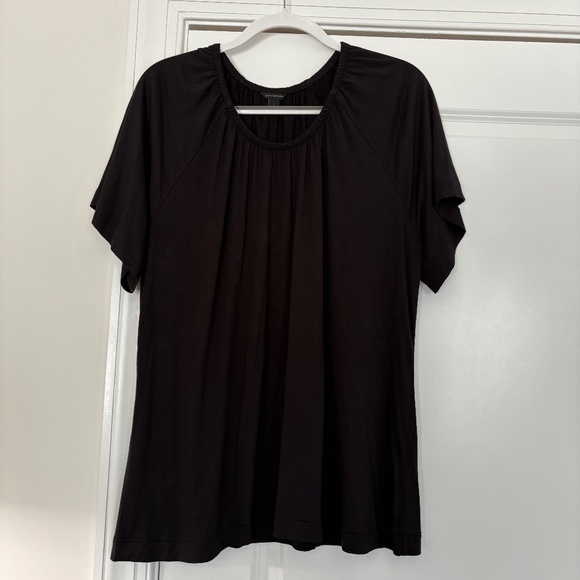 NEW Ann Taylor Black Short Sleeve Top - Picture 2 of 5